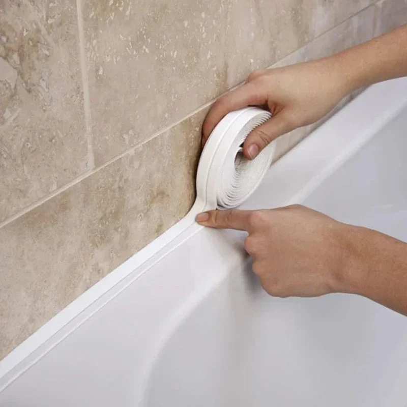 Commercial Kitchen Wall Panels - 1 ロールコーキングテープ防水 PVC シールテープキッチンカウンタートップシンク浴槽浴室シャワートイレと床の壁のステッカー