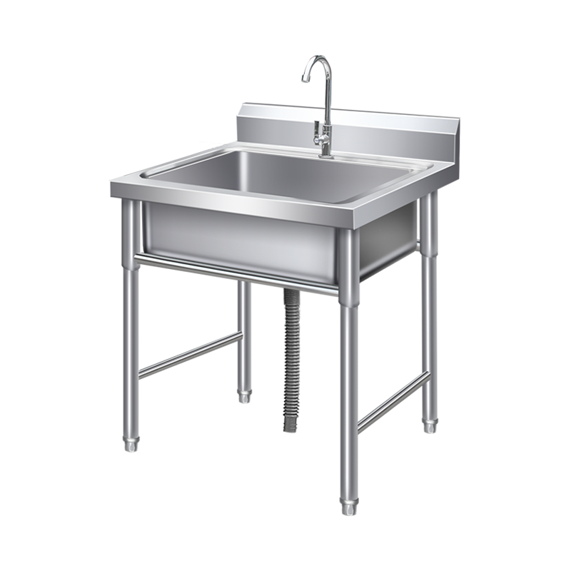 Commercial Kitchen Double Sink - 業務用ステンレスシンク シングル ダブル 3槽 プラットフォーム付き キッチン野菜洗い桶