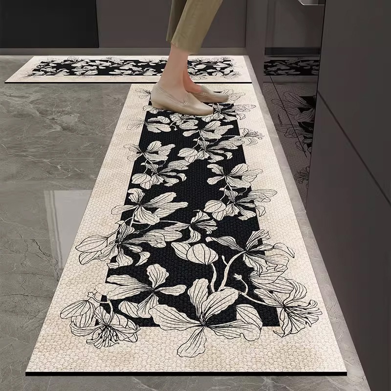 Commercial Kitchen Vinyl Flooring - キッチンフロアマット 防水 滑り止め 耐油性 レザーカーペット PVC