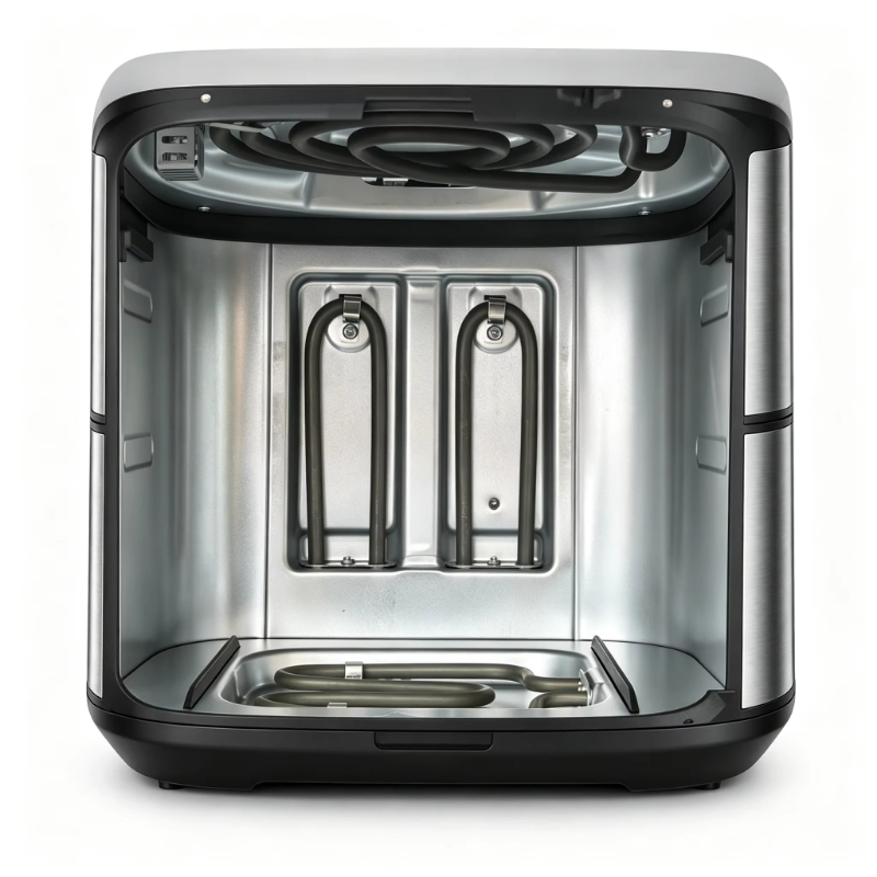 Commercial Kitchen Cooking - 家庭用8.5Lエアフライヤー 2400W 4つの加熱エレメント 25%高速化 認証済みスマートエアフライヤー 透明窓付き