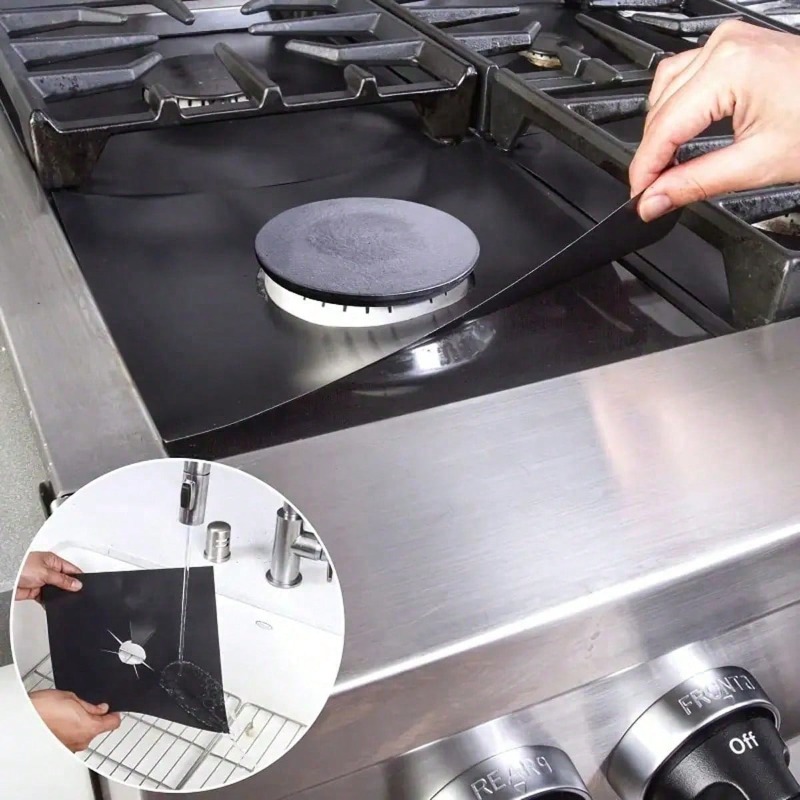 Commercial Kitchen Burner - 2/4/6/8 個ガスストーブプロテクタークッカーカバーライナークリーンマットパッドキッチンガスストーブコンロプロテクターキッチンアクセサリー調理器具