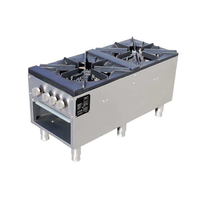 Commercial Kitchen Burner - 業務用厨房プロ仕様ストックポットレンジ2バーナー工業用コンロ