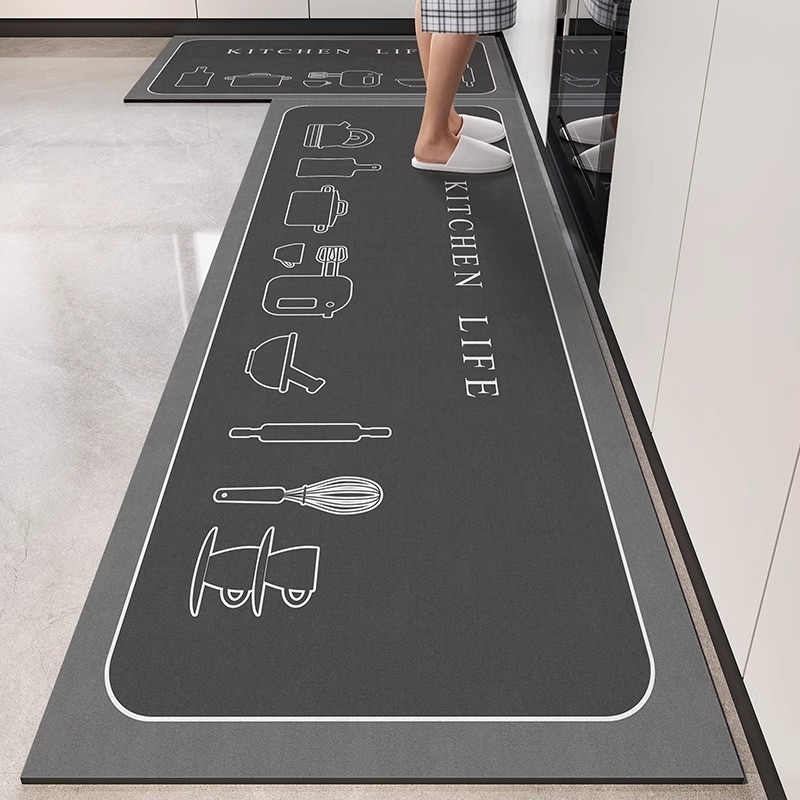 キッチンラグ キッチン専用カーペット 防水・油汚れ防止 ビニ - Commercial Kitchen Vinyl Flooring のレビューと価格