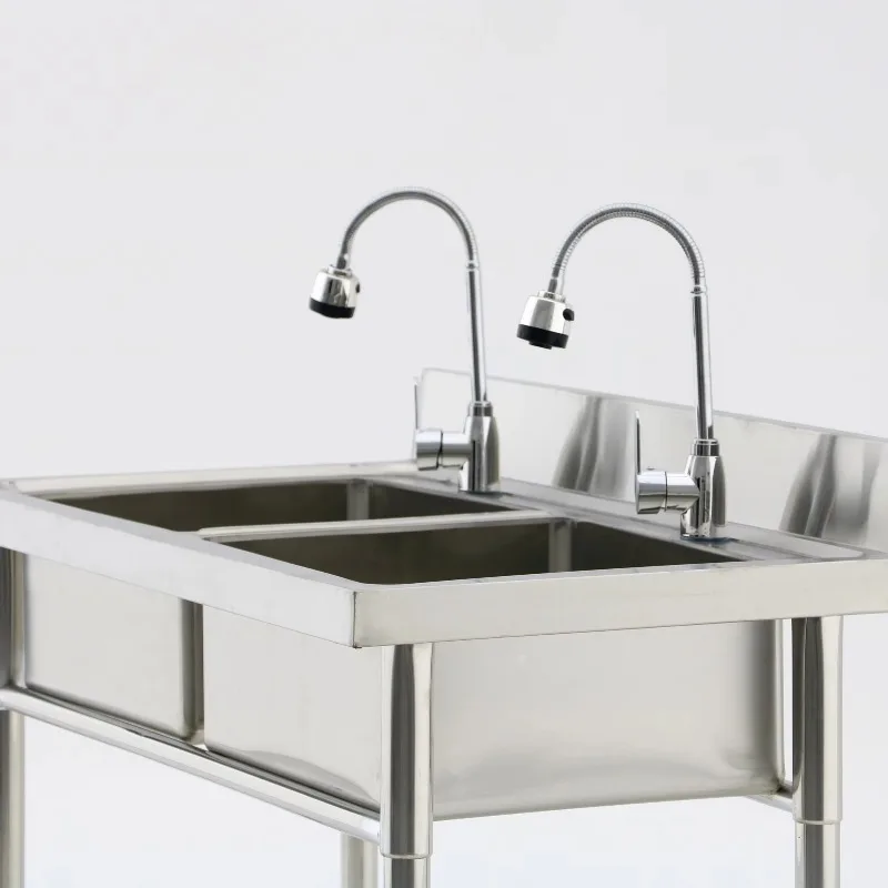 業務用厨房機器 レストラン用業務用シンク ダブルシンク 食品 - Commercial Kitchen Double Sink のレビューと価格