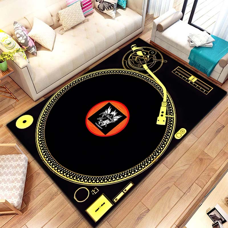 音楽ビニールディスクプレーヤーパターンラグカーペット寝室リビ - Commercial Kitchen Vinyl Flooring のレビューと価格