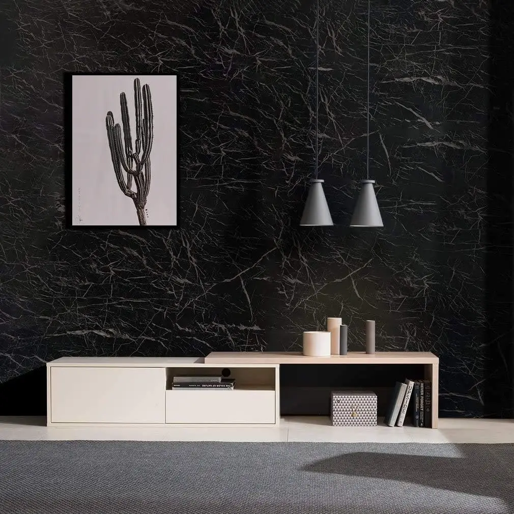 自己粘着性の大理石のPVCフィルム,花崗岩,黒のロール,防水 - Commercial Kitchen Wall Panels のレビューと価格