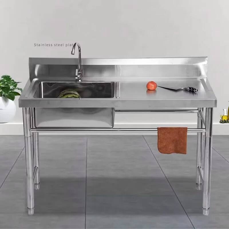 業務用ステンレス製キッチンシンク カウンター一体型食器洗いシ - Commercial Kitchen Double Sink のレビューと価格
