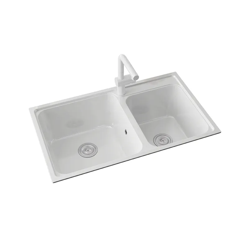 SMC製ダブルシンク高強度防水お手入れ簡単樹脂製食器洗いシン - Commercial Kitchen Double Sink のレビューと価格