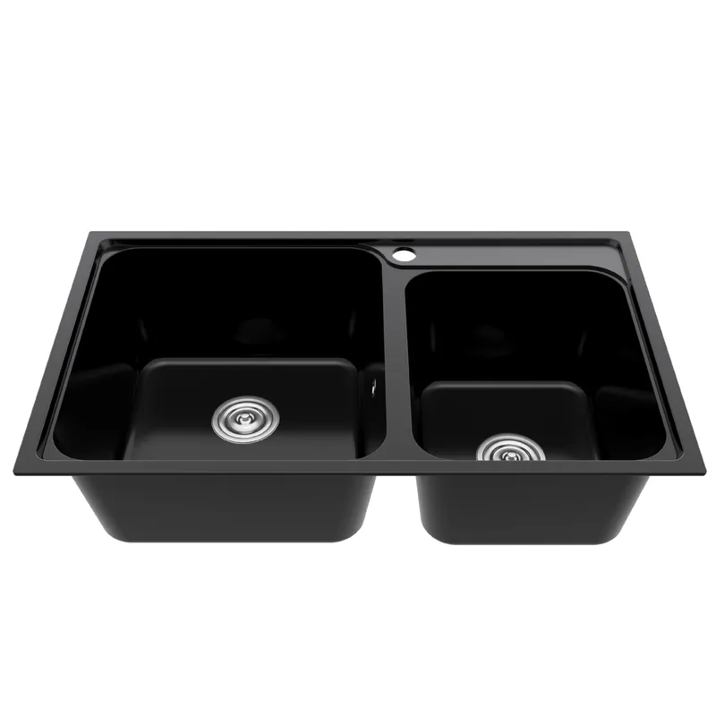 SMC製ダブルシンク高強度防水お手入れ簡単樹脂製食器洗いシン - Commercial Kitchen Double Sink のレビューと価格