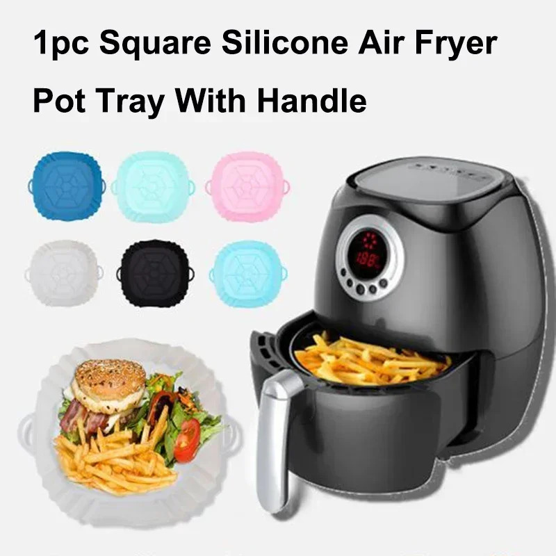 1PC シリコンエアフライヤーバスケット、ピザフライドチキン - Commercial Kitchen Cooking のレビューと価格