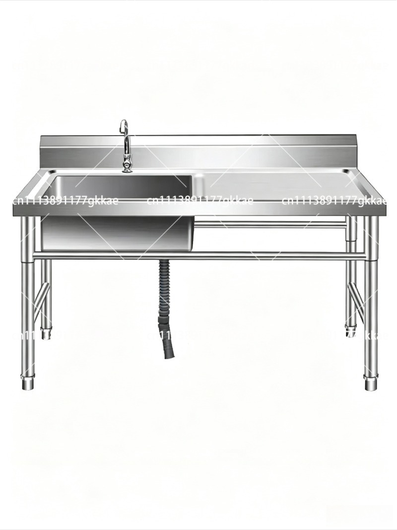 厚みのある304ステンレス製キッチンシンク、家庭用・業務用食 - Commercial Kitchen Double Sink のレビューと価格
