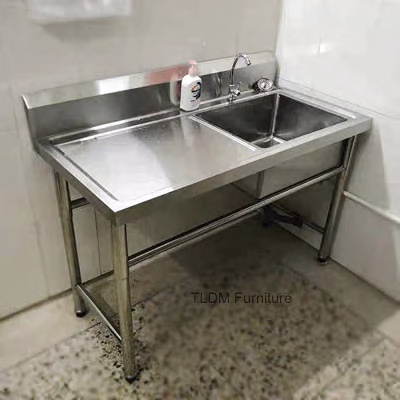 屋外キッチンシンク 業務用ステンレス製食器洗いシンク ホテル - Commercial Kitchen Double Sink のレビューと価格