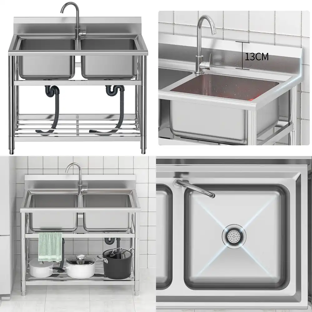 2026年製ステンレス鋼プールキッチンシンク業務用洗面台シン - Commercial Kitchen Double Sink のレビューと価格