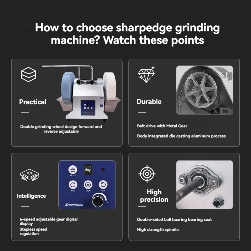 電動式両刃ナイフ研ぎ器 小型家庭用ウェットグラインダー 業務 - Commercial Kitchen Knife Sharpener のレビューと価格