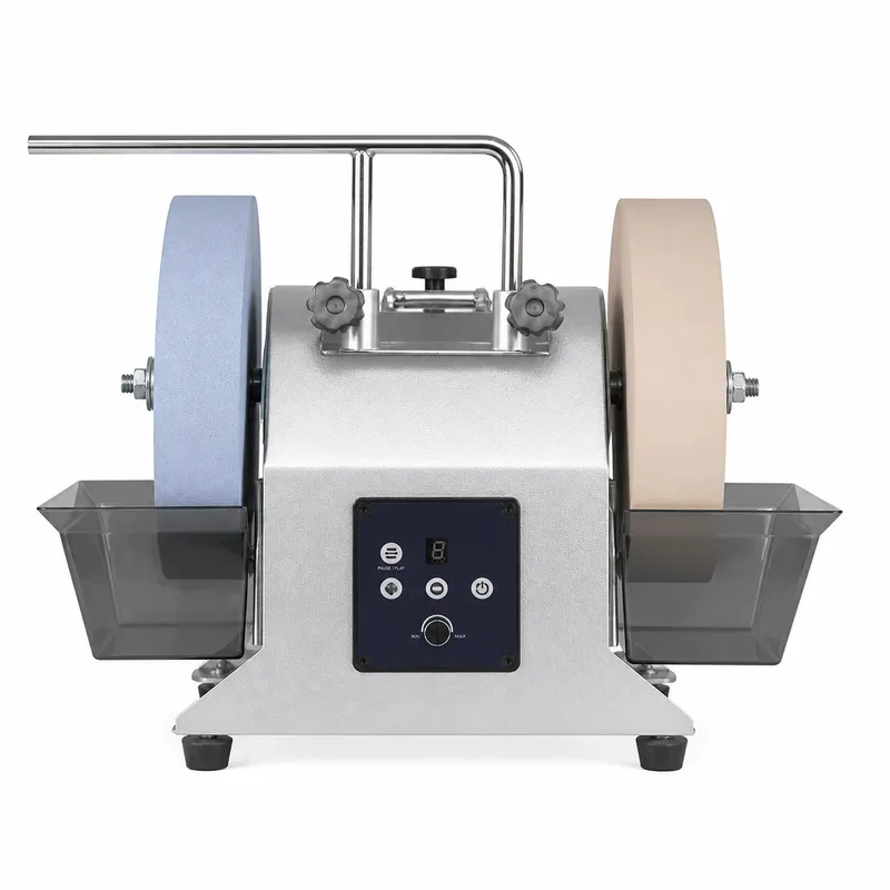 10インチデュアルホイール電動ナイフシャープナー、水冷式グラ - Commercial Kitchen Knife Sharpener のレビューと価格