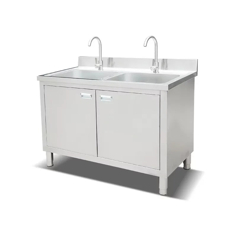 業務用ステンレスシンクキャビネット304キッチンシングル/ダ - Commercial Kitchen Double Sink のレビューと価格