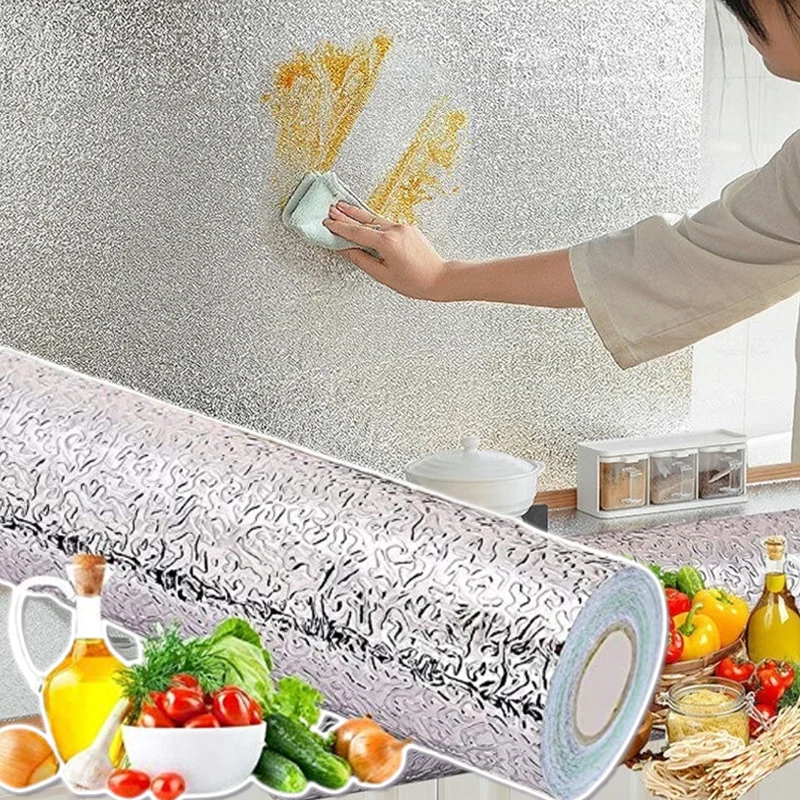 アルミ箔抗油キッチンウォールステッカー自己粘着防水カウンター - Commercial Kitchen Wall Panels のレビューと価格