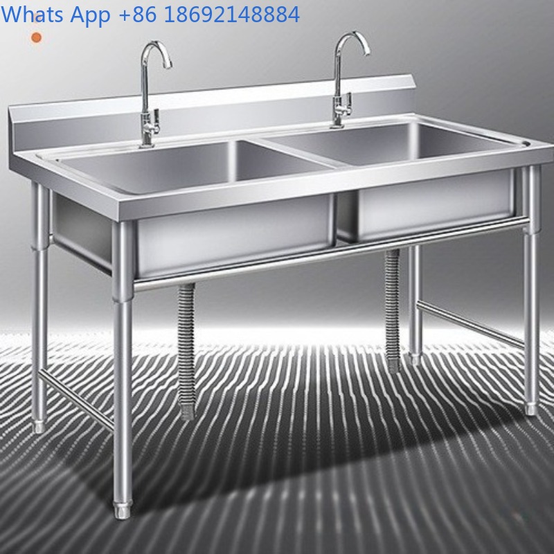 業務用ステンレスシンク シングル/ダブル/トリプルスロット  - Commercial Kitchen Double Sink のレビューと価格