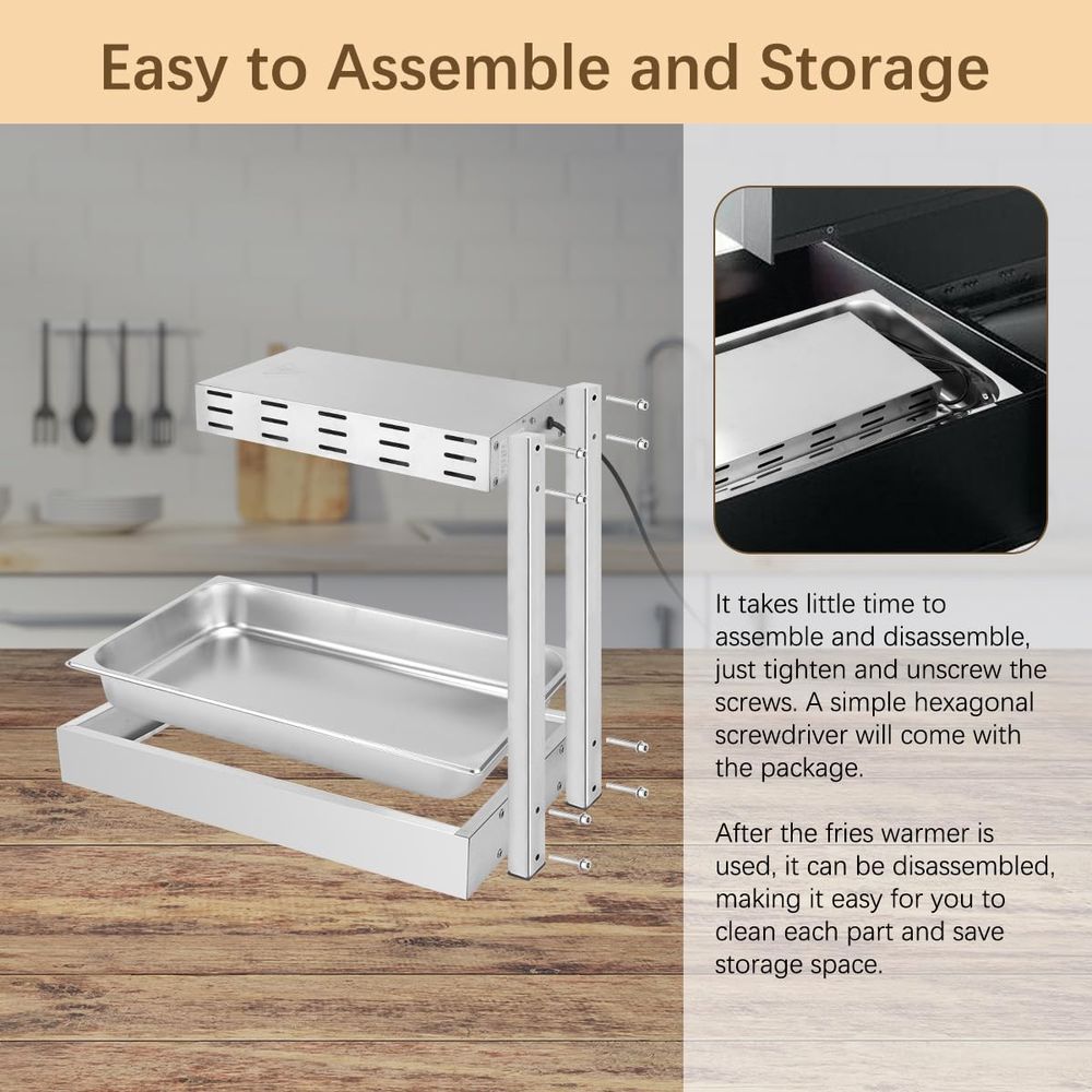 フライドポテトウォーマー、業務用加熱ランプ、チップス用耐熱食 - Commercial Kitchen Lights のレビューと価格