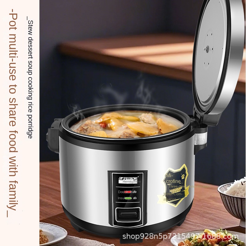 ポジティブヘミスフィア商用ノンスティックステンレス炊飯器計量 - Commercial Rice Cooker のレビューと価格