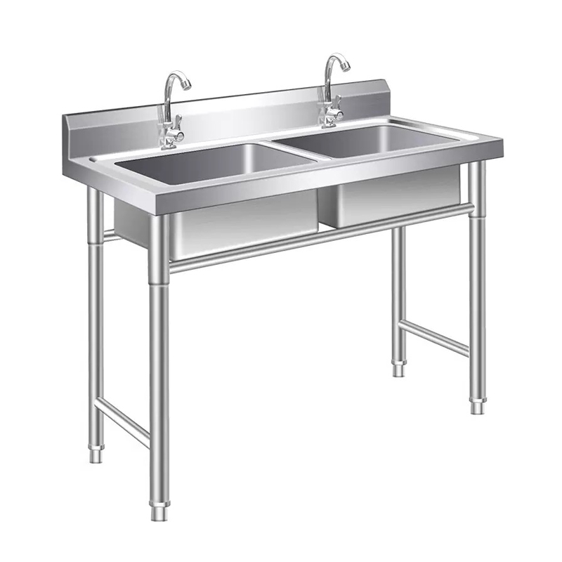 業務用厨房ステンレス製作業台（ダブルシンク付き） - Commercial Kitchen Double Sink のレビューと価格