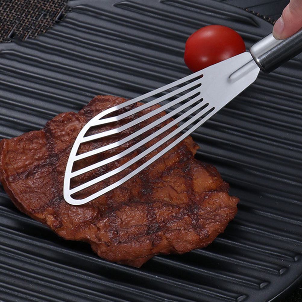 3 個ステンレス鋼スパチュラステーキフライ魚用スロット付きタ - Commercial Kitchen Cooking のレビューと価格