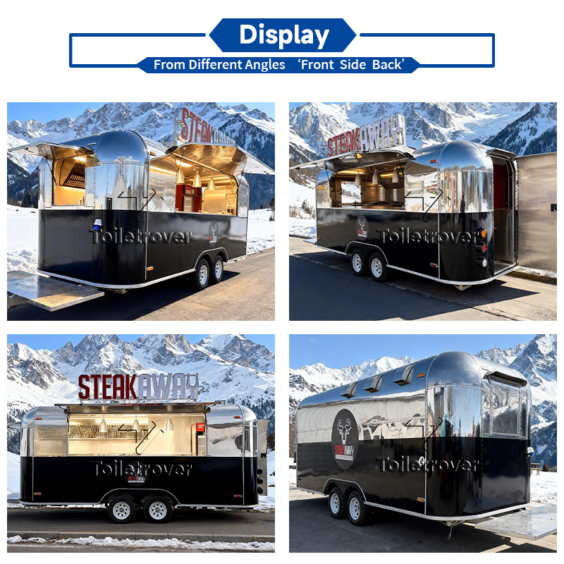 ヴィンテージ商業用フードカートトレーラー、フル装備の屋外モバ - Commercial Kitchen Vendor のレビューと価格