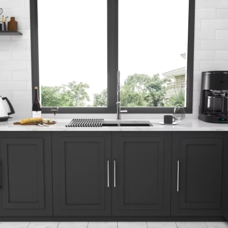 ATV モダン大型ダブルボウルキッチンシンク、排水ボード付き - Commercial Kitchen Double Sink のレビューと価格