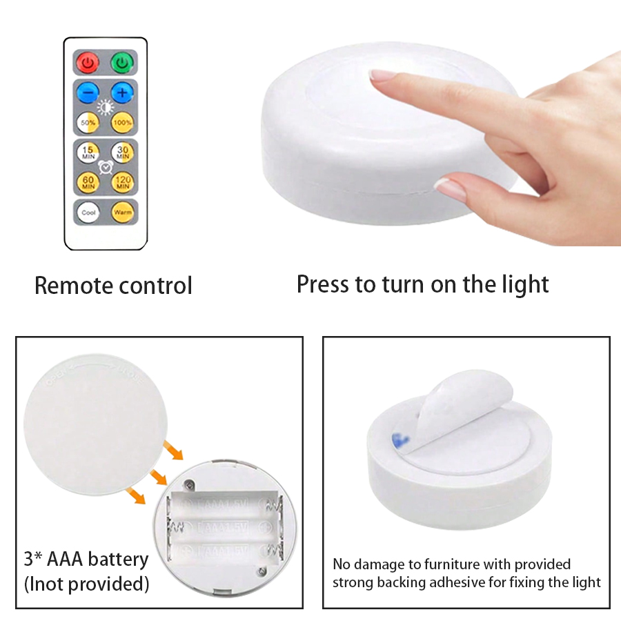 3 色アンダーキャビネットライトワイヤレスバッテリー LED - Commercial Kitchen Lights のレビューと価格