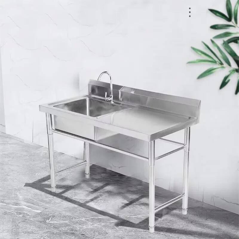 業務用一体型ステンレス製食器洗いシンク 厚型キッチンシンク  - Commercial Kitchen Double Sink のレビューと価格
